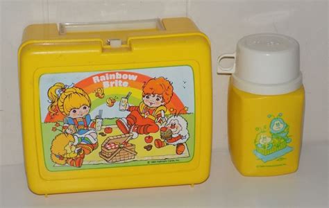 Vintage RAINBOW BRITE Yellow Lunchbox 1983, Hallmark 